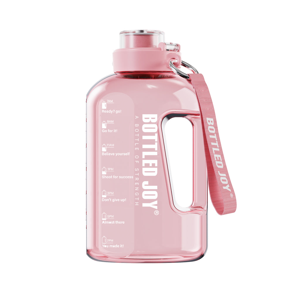 1.5L 2.5L Half Gallon Water Bottle with Times with Straw Water Jug